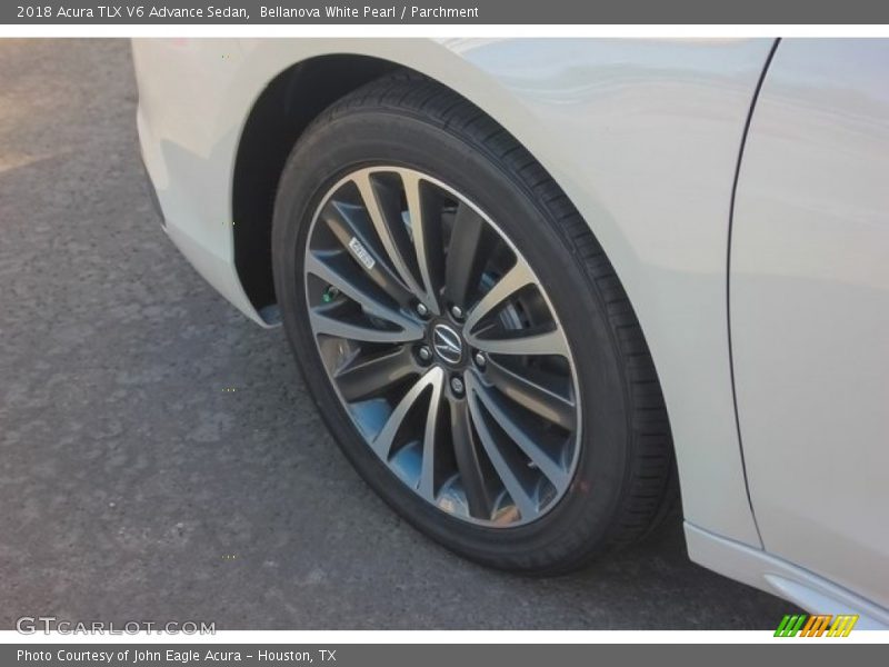Bellanova White Pearl / Parchment 2018 Acura TLX V6 Advance Sedan