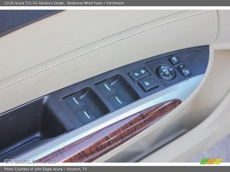 Bellanova White Pearl / Parchment 2018 Acura TLX V6 Advance Sedan