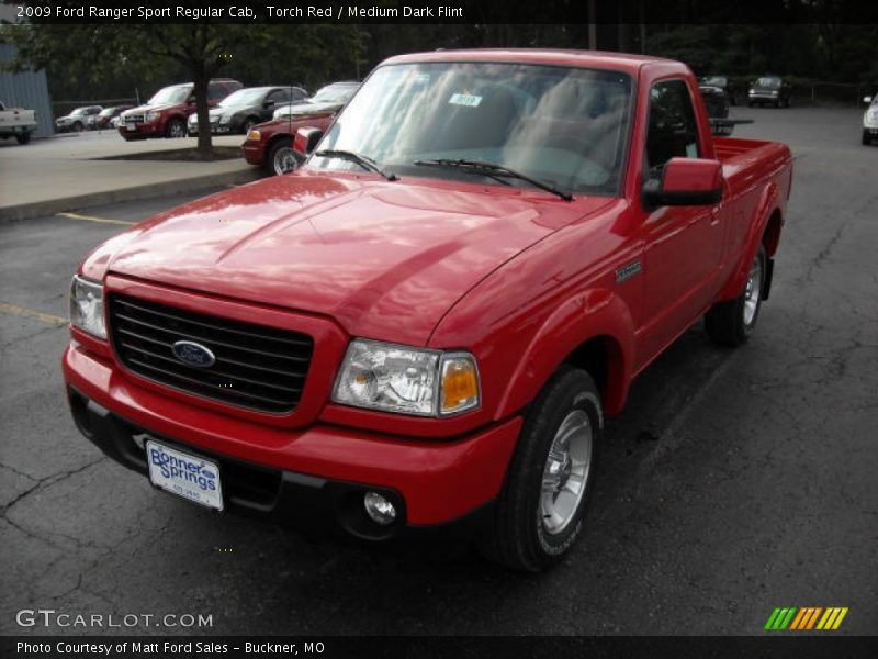 Torch Red / Medium Dark Flint 2009 Ford Ranger Sport Regular Cab