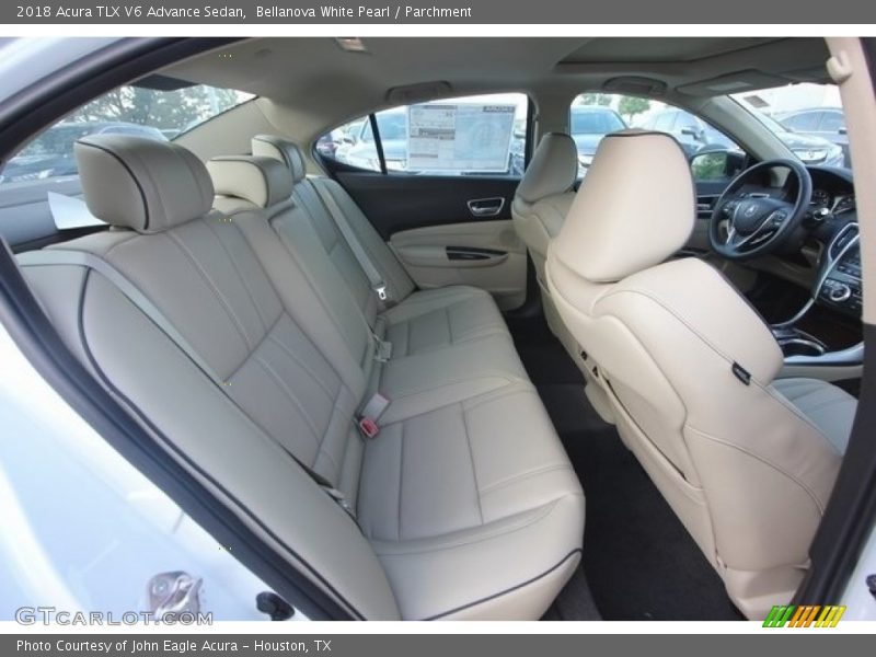 Bellanova White Pearl / Parchment 2018 Acura TLX V6 Advance Sedan