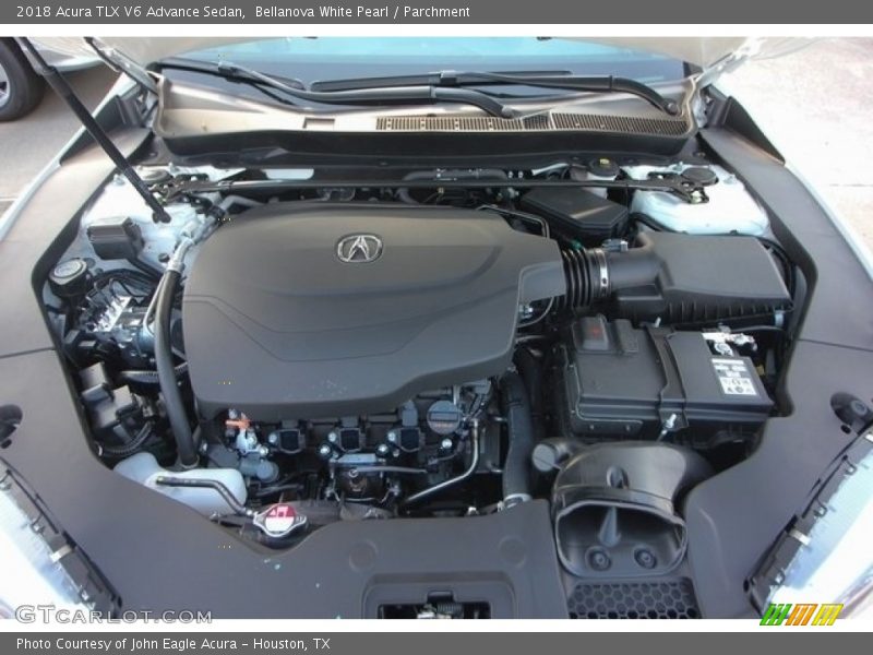 Bellanova White Pearl / Parchment 2018 Acura TLX V6 Advance Sedan