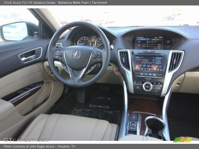 Bellanova White Pearl / Parchment 2018 Acura TLX V6 Advance Sedan