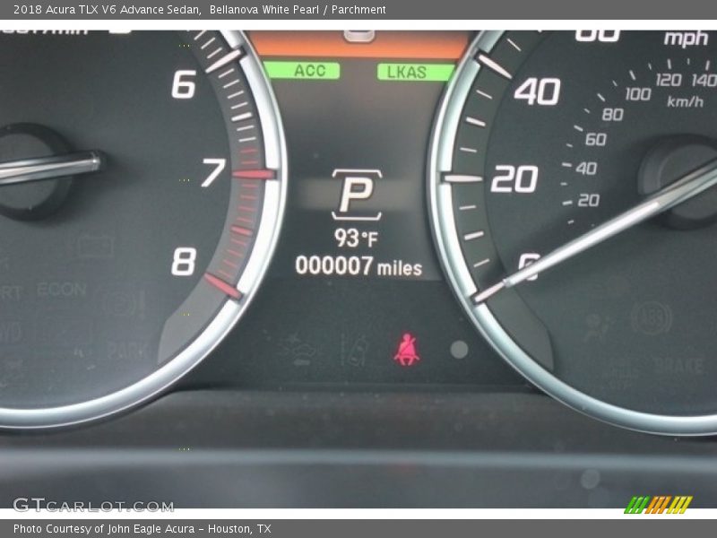 Bellanova White Pearl / Parchment 2018 Acura TLX V6 Advance Sedan
