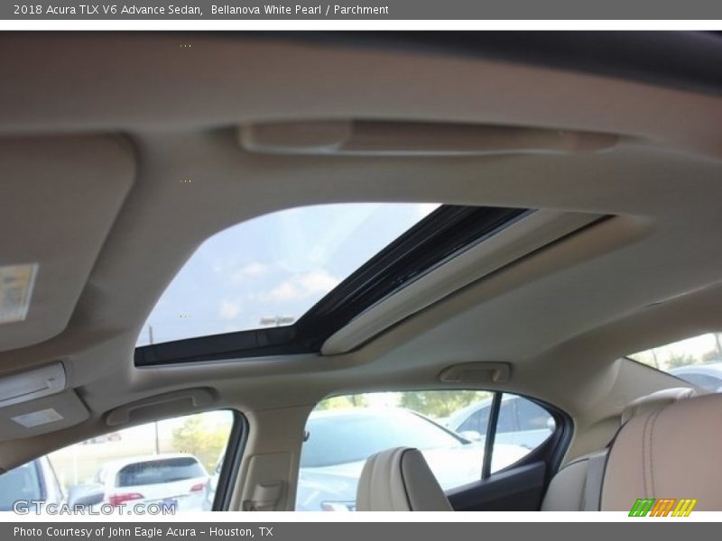 Bellanova White Pearl / Parchment 2018 Acura TLX V6 Advance Sedan