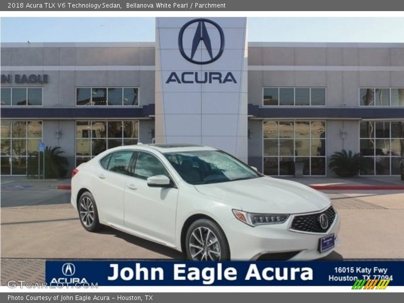 Bellanova White Pearl / Parchment 2018 Acura TLX V6 Technology Sedan