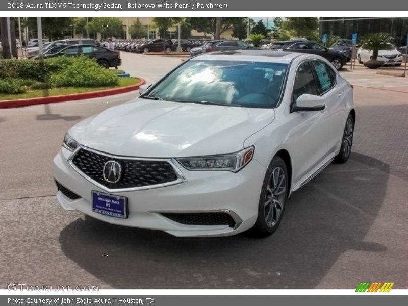 Bellanova White Pearl / Parchment 2018 Acura TLX V6 Technology Sedan