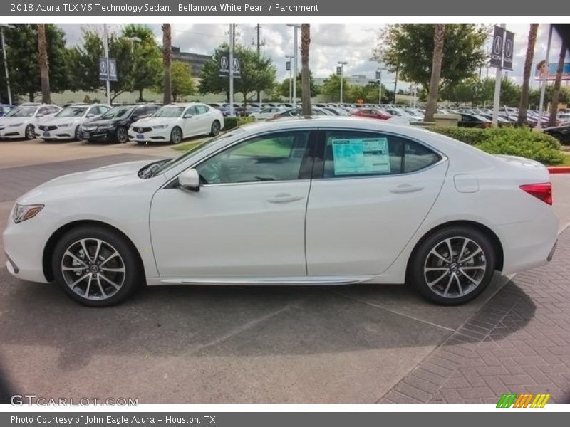 Bellanova White Pearl / Parchment 2018 Acura TLX V6 Technology Sedan