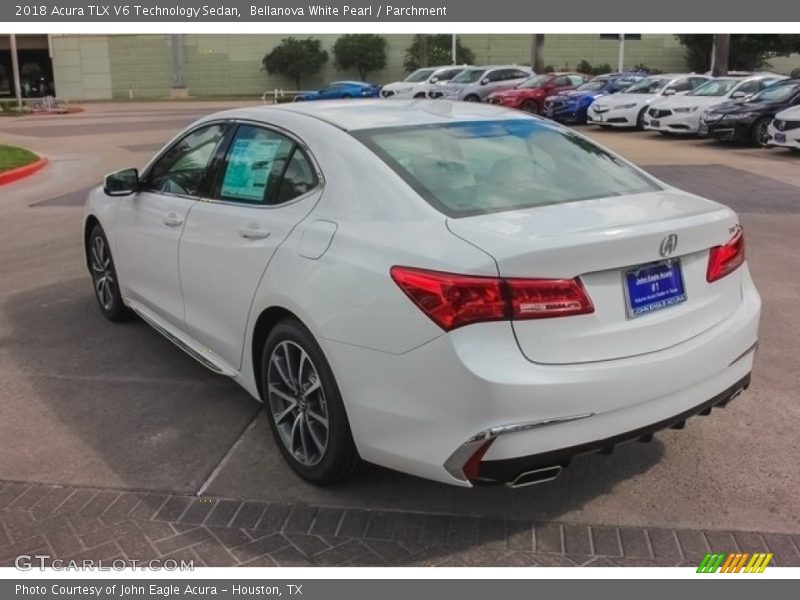 Bellanova White Pearl / Parchment 2018 Acura TLX V6 Technology Sedan