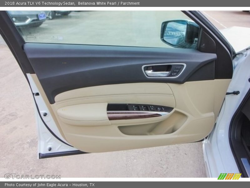 Bellanova White Pearl / Parchment 2018 Acura TLX V6 Technology Sedan
