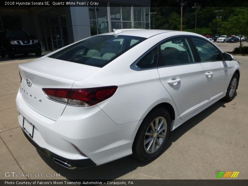 Quartz White Pearl / Gray 2018 Hyundai Sonata SE