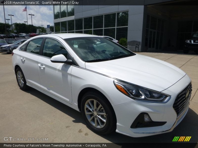 Quartz White Pearl / Gray 2018 Hyundai Sonata SE