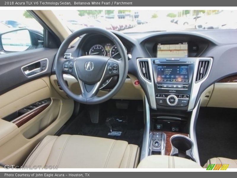 Bellanova White Pearl / Parchment 2018 Acura TLX V6 Technology Sedan