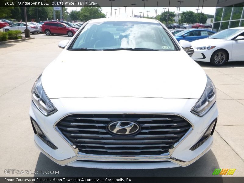 Quartz White Pearl / Gray 2018 Hyundai Sonata SE