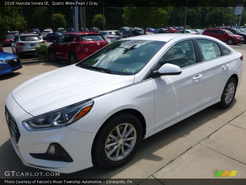 Quartz White Pearl / Gray 2018 Hyundai Sonata SE