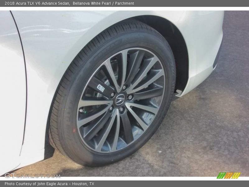 Bellanova White Pearl / Parchment 2018 Acura TLX V6 Advance Sedan