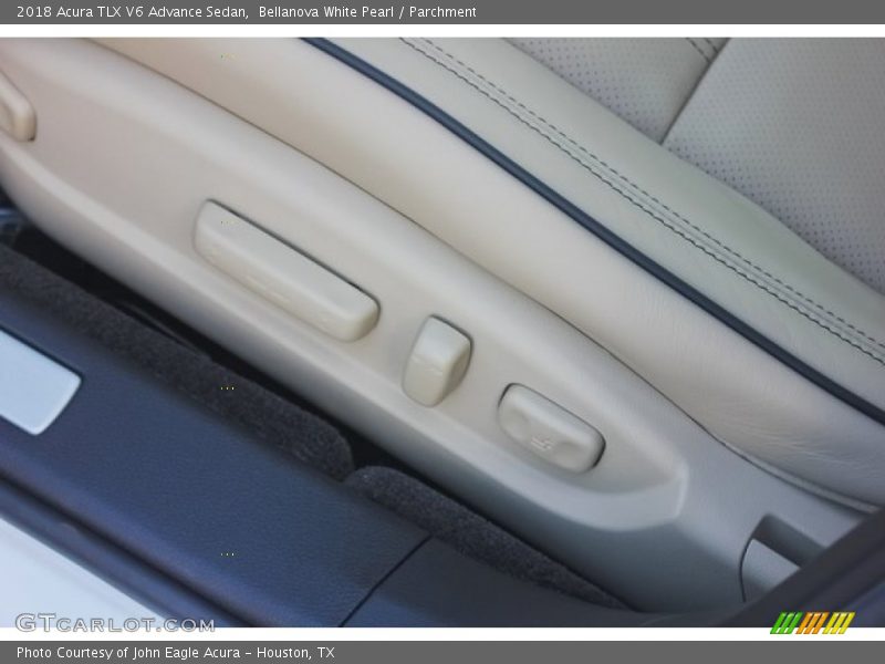 Bellanova White Pearl / Parchment 2018 Acura TLX V6 Advance Sedan