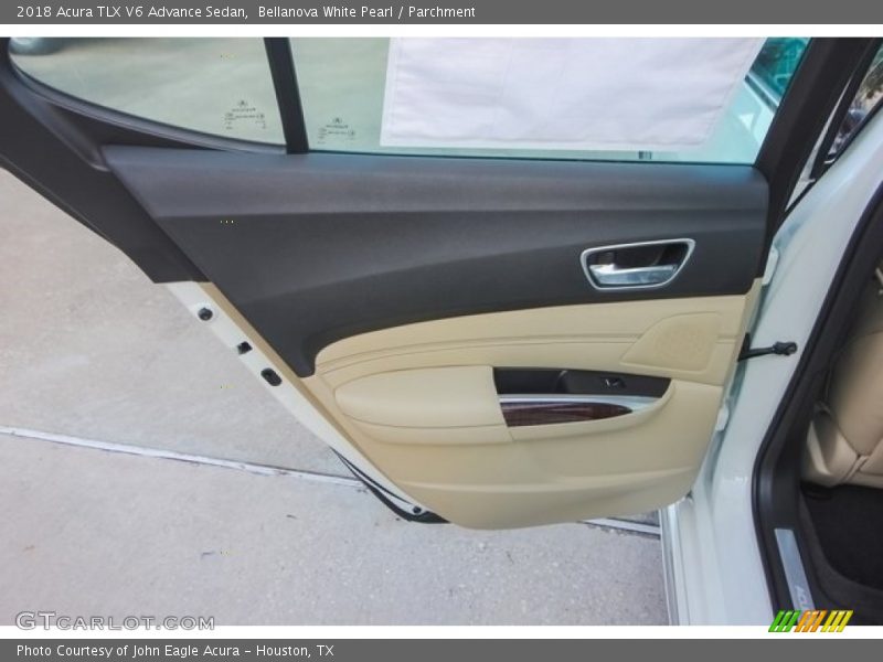 Bellanova White Pearl / Parchment 2018 Acura TLX V6 Advance Sedan