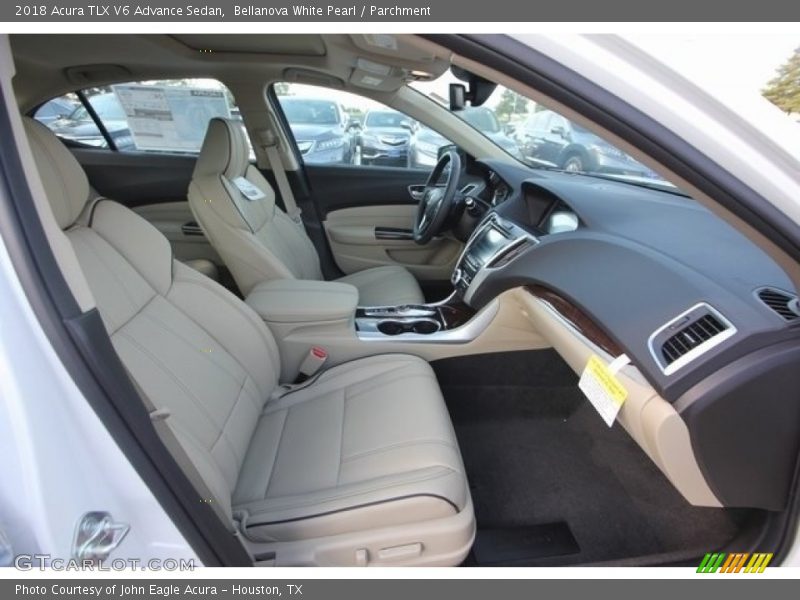 Bellanova White Pearl / Parchment 2018 Acura TLX V6 Advance Sedan