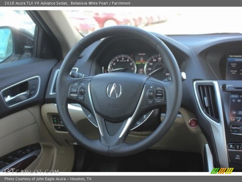 Bellanova White Pearl / Parchment 2018 Acura TLX V6 Advance Sedan