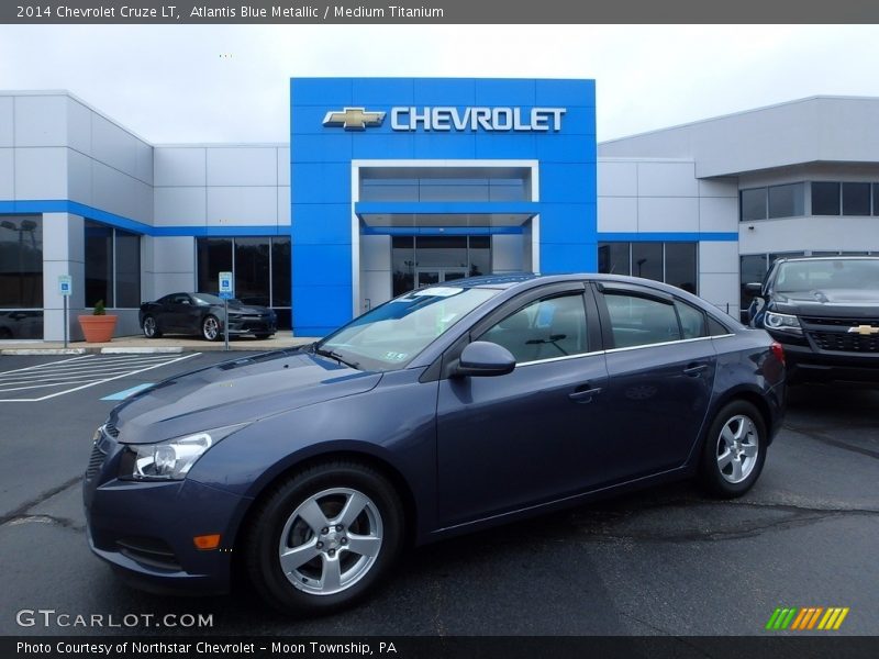 Atlantis Blue Metallic / Medium Titanium 2014 Chevrolet Cruze LT