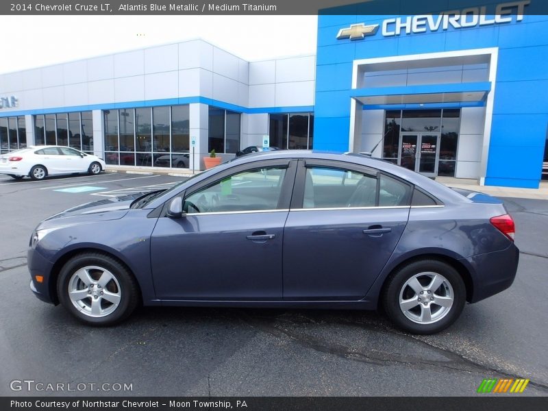Atlantis Blue Metallic / Medium Titanium 2014 Chevrolet Cruze LT