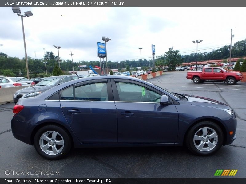 Atlantis Blue Metallic / Medium Titanium 2014 Chevrolet Cruze LT