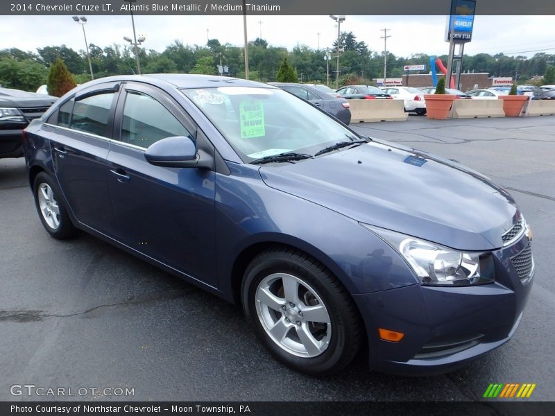 Atlantis Blue Metallic / Medium Titanium 2014 Chevrolet Cruze LT