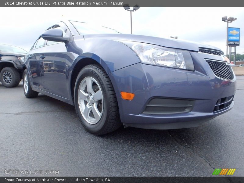 Atlantis Blue Metallic / Medium Titanium 2014 Chevrolet Cruze LT