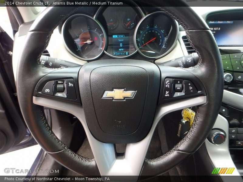 Atlantis Blue Metallic / Medium Titanium 2014 Chevrolet Cruze LT