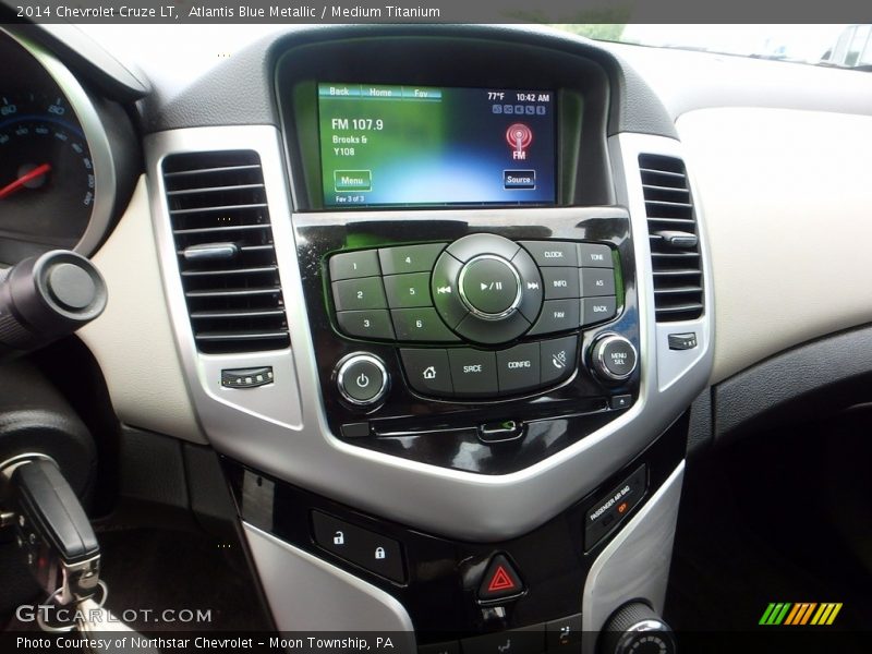 Atlantis Blue Metallic / Medium Titanium 2014 Chevrolet Cruze LT