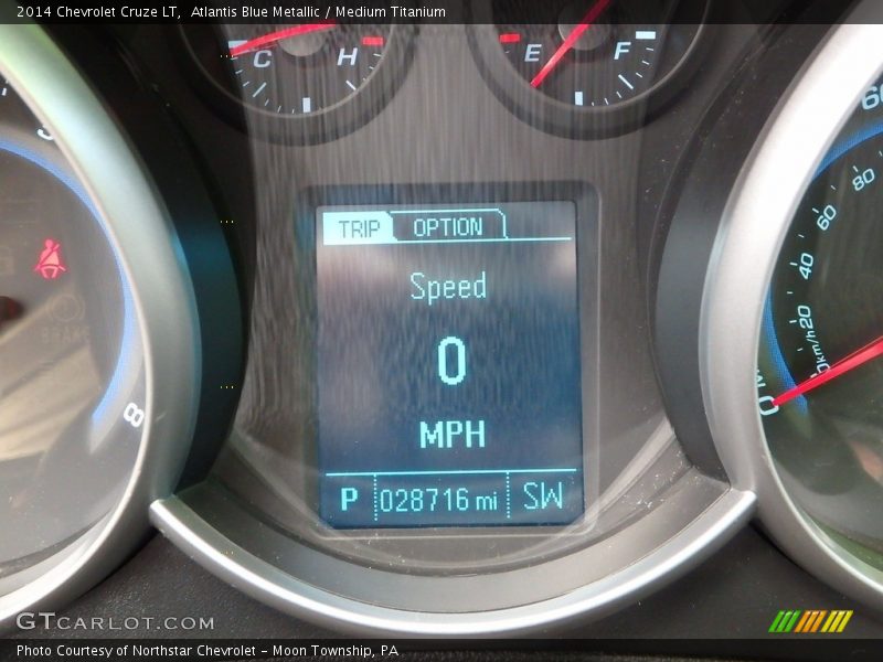 Atlantis Blue Metallic / Medium Titanium 2014 Chevrolet Cruze LT