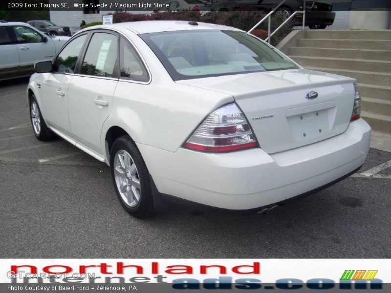 White Suede / Medium Light Stone 2009 Ford Taurus SE