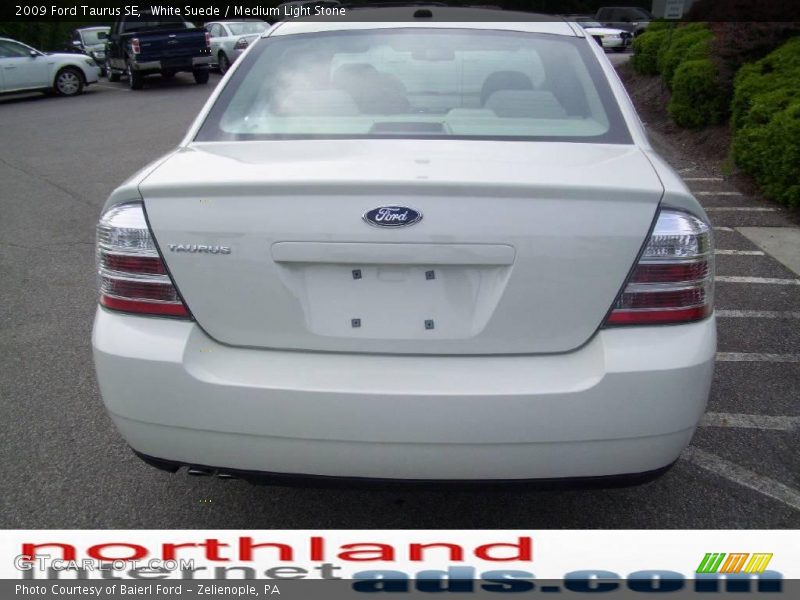 White Suede / Medium Light Stone 2009 Ford Taurus SE