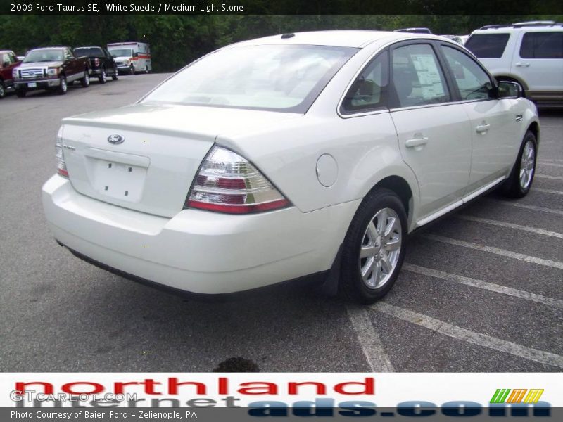White Suede / Medium Light Stone 2009 Ford Taurus SE