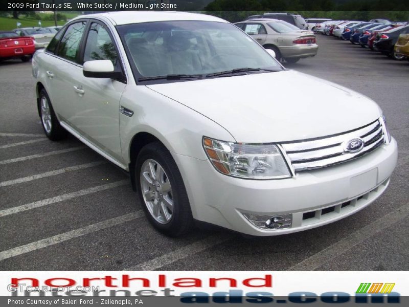 White Suede / Medium Light Stone 2009 Ford Taurus SE