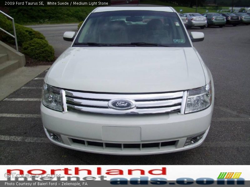 White Suede / Medium Light Stone 2009 Ford Taurus SE