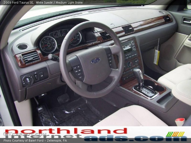 White Suede / Medium Light Stone 2009 Ford Taurus SE