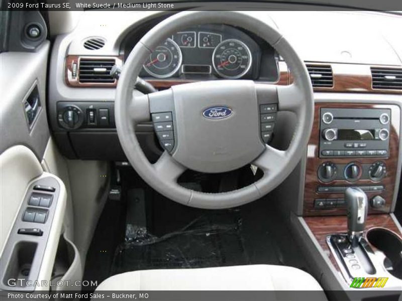 White Suede / Medium Light Stone 2009 Ford Taurus SE