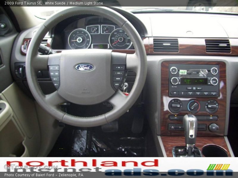White Suede / Medium Light Stone 2009 Ford Taurus SE