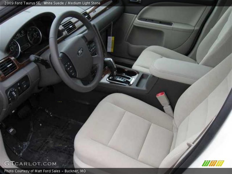 White Suede / Medium Light Stone 2009 Ford Taurus SE