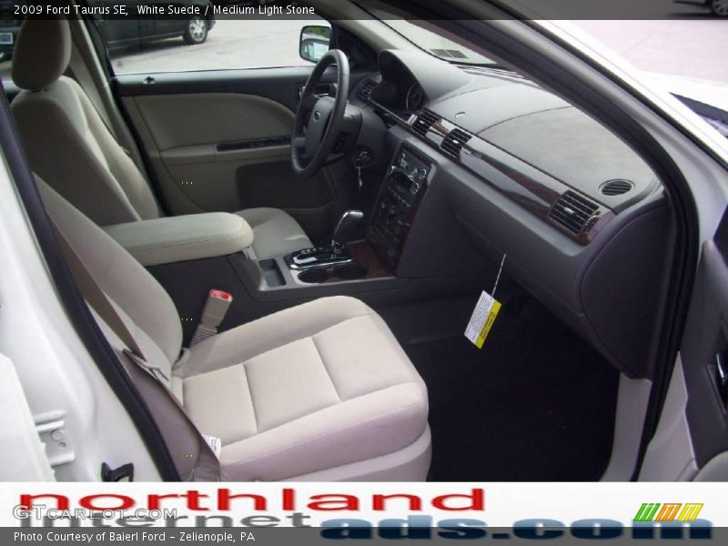 White Suede / Medium Light Stone 2009 Ford Taurus SE