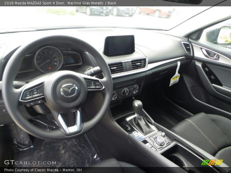 Machine Gray Metallic / Black 2018 Mazda MAZDA3 Sport 4 Door