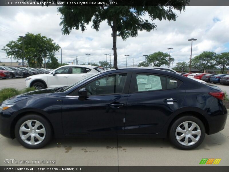 Deep Crystal Blue Mica / Black 2018 Mazda MAZDA3 Sport 4 Door