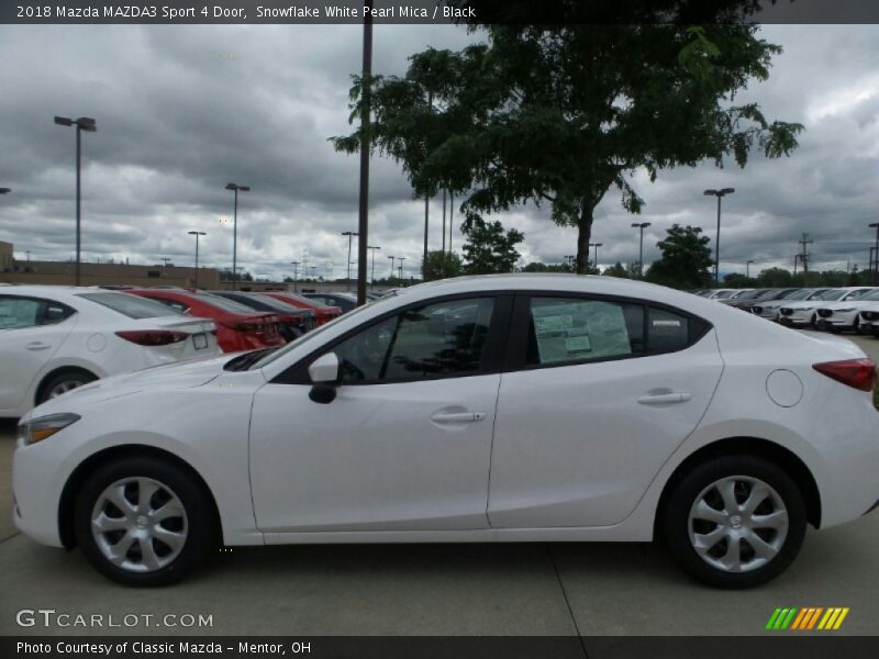 Snowflake White Pearl Mica / Black 2018 Mazda MAZDA3 Sport 4 Door