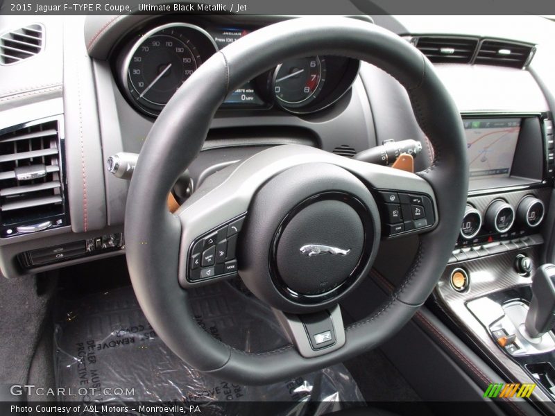 Ultimate Black Metallic / Jet 2015 Jaguar F-TYPE R Coupe