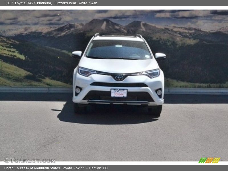 Blizzard Pearl White / Ash 2017 Toyota RAV4 Platinum