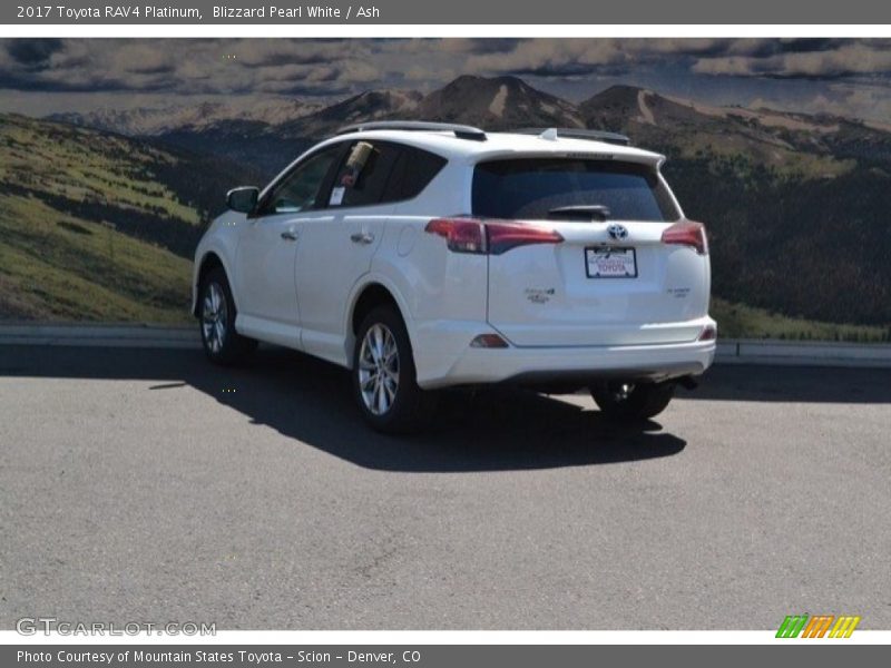 Blizzard Pearl White / Ash 2017 Toyota RAV4 Platinum