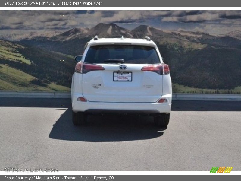 Blizzard Pearl White / Ash 2017 Toyota RAV4 Platinum