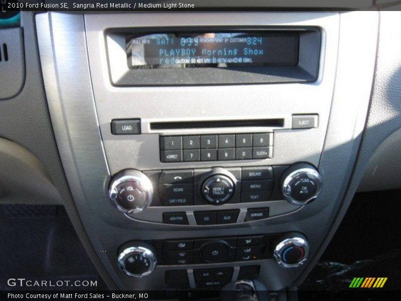 Sangria Red Metallic / Medium Light Stone 2010 Ford Fusion SE