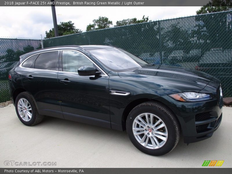 British Racing Green Metallic / Light Oyster 2018 Jaguar F-PACE 25t AWD Prestige